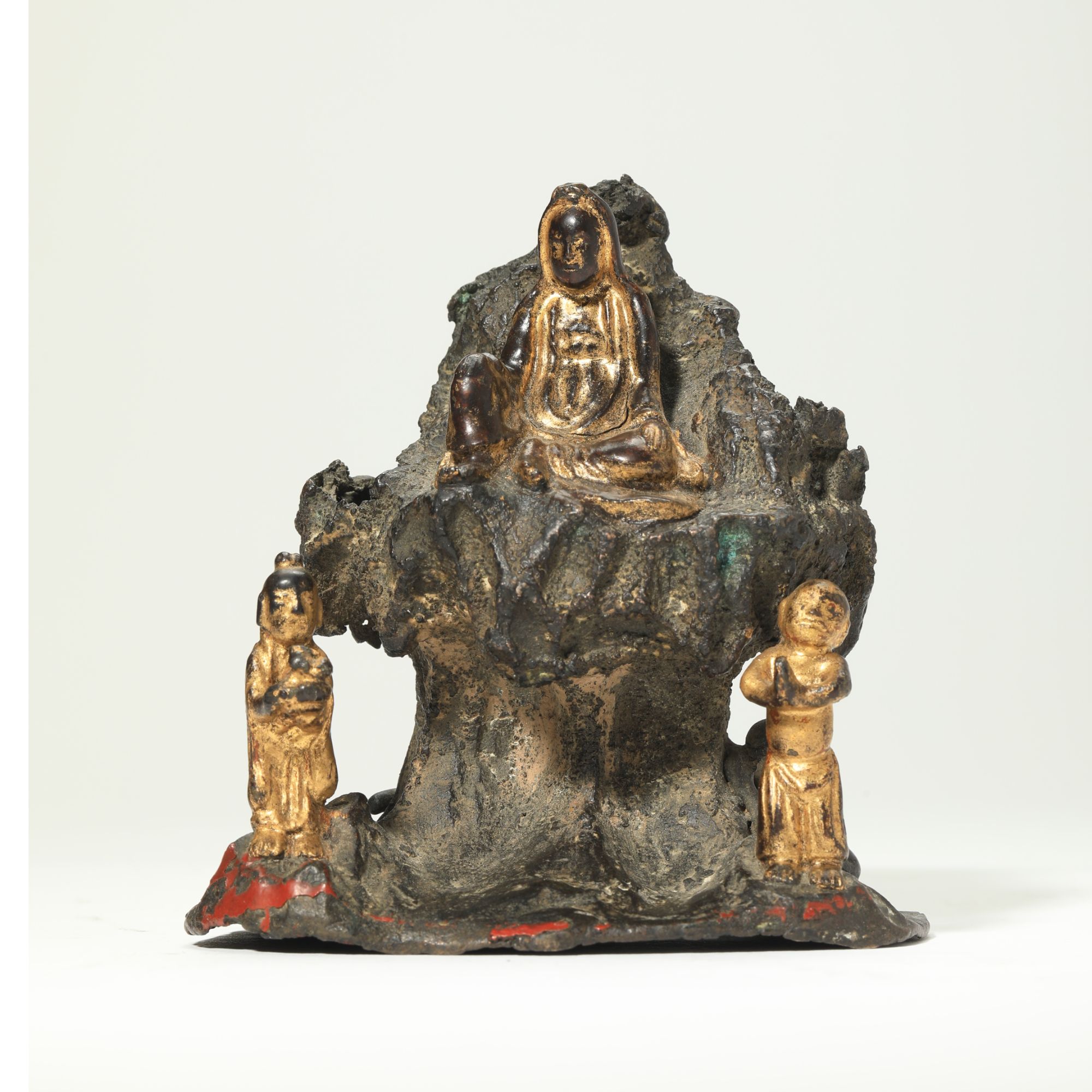 【1月23日古董拍卖】3317 明 铜漆金观音