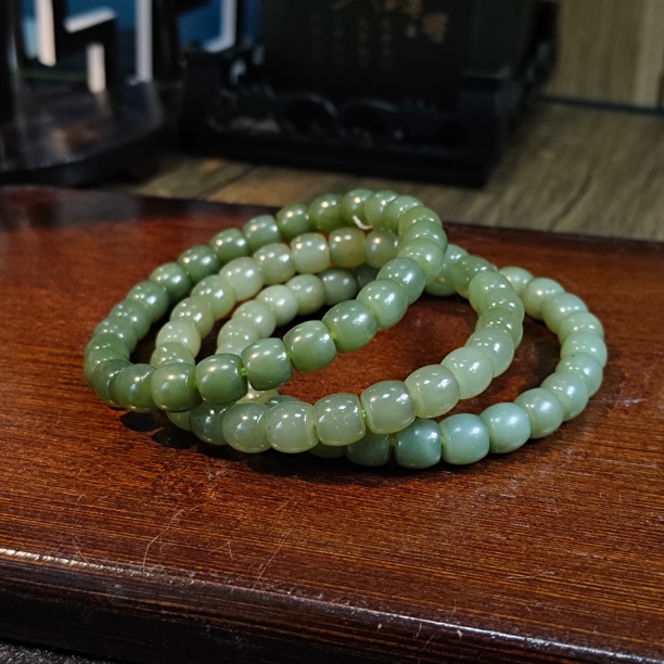 【书记甄选】和田玉桶珠单圈手链 多样式发一件 约7.5mm YW563