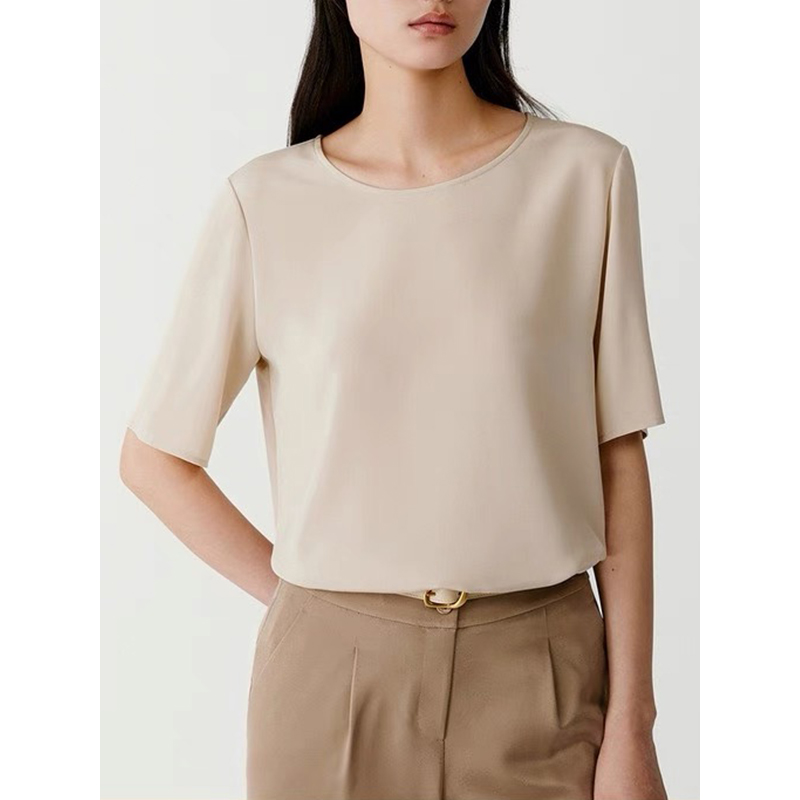 原单非市面货！“小禾”弹力重绉重磅短袖衬衫 C731