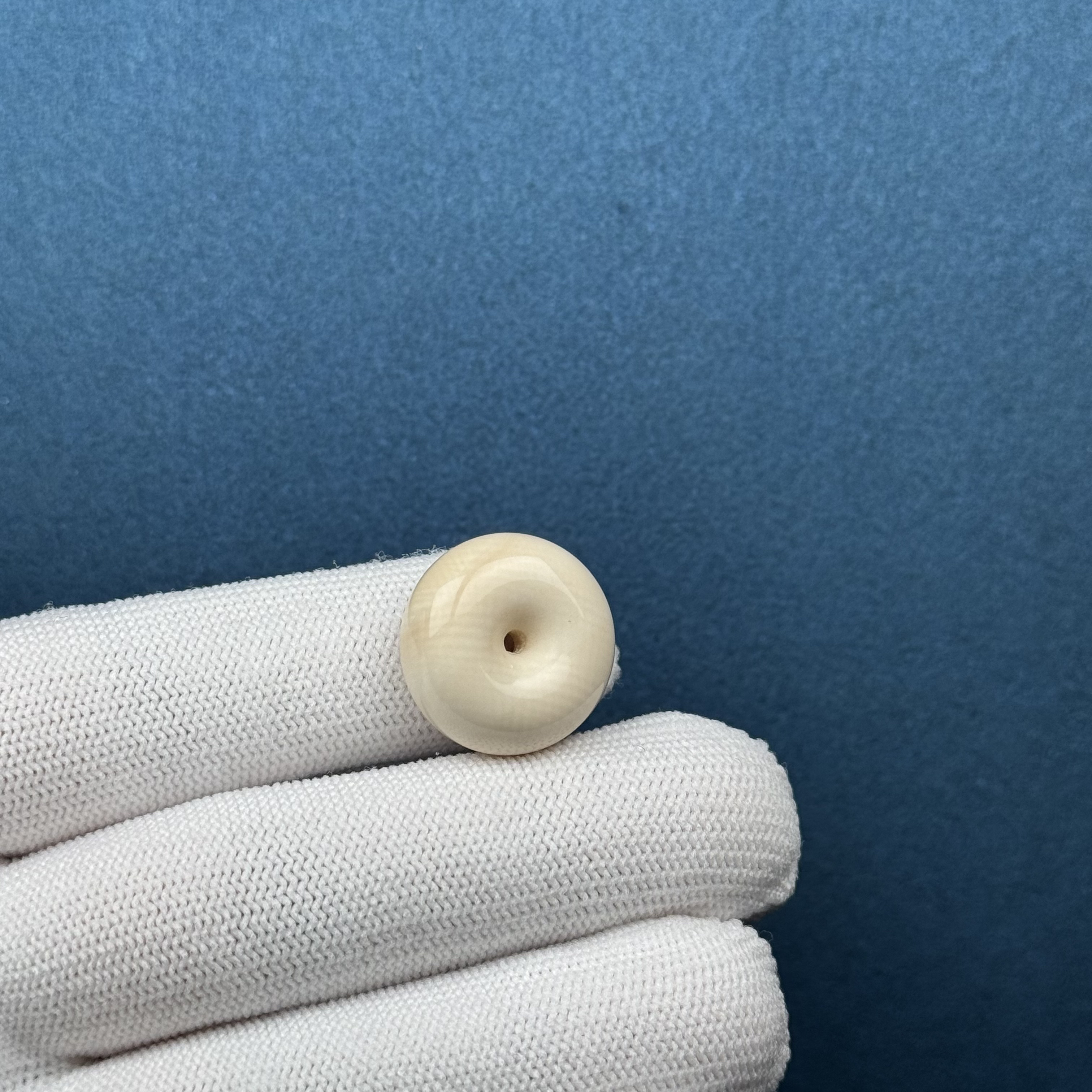 D86-05天然猛犸牙 平安扣 19*8mm支持复检假一罚十