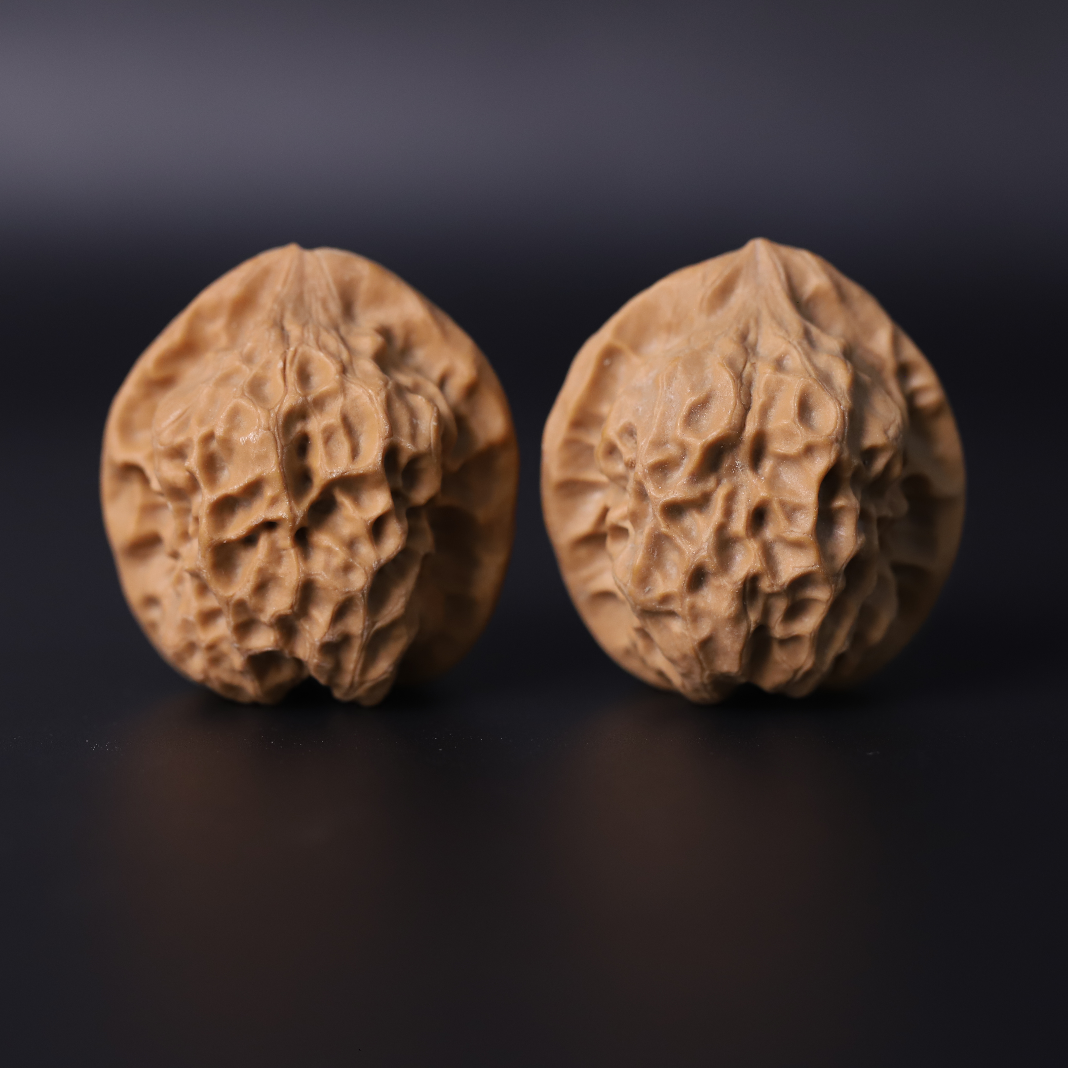 HT0902-1【原树蛤蟆眼】文玩核桃手把件