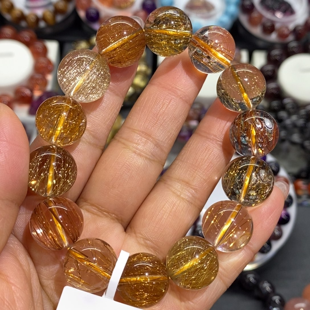 未镶嵌水晶手串彩发晶15