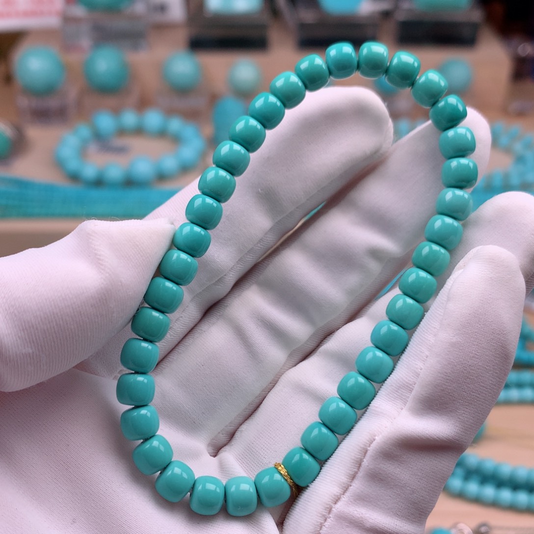 绿松石未镶嵌珠宝奇石5.6mm