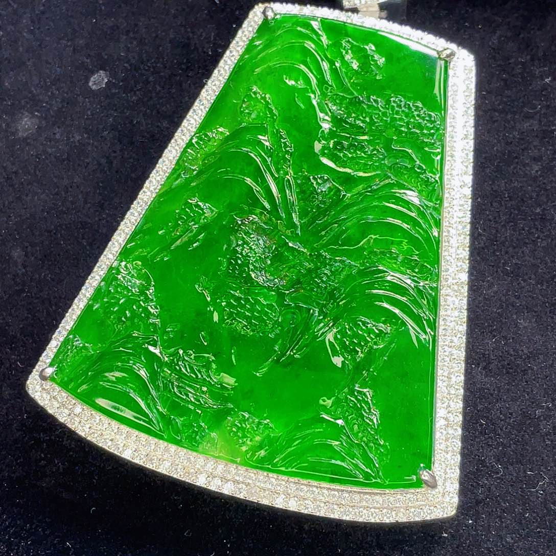 翡翠未镶嵌吊坠(不含链)