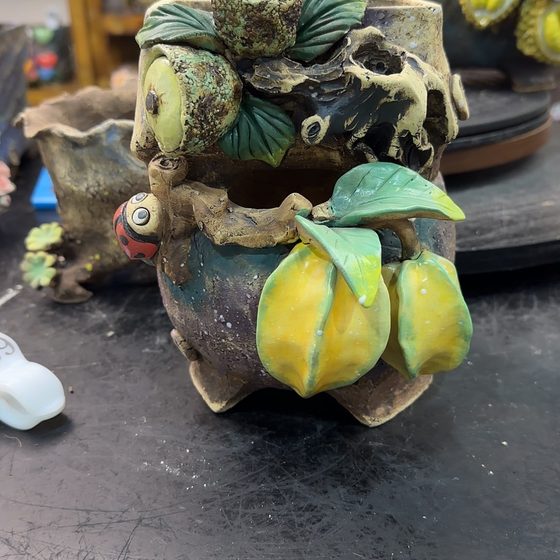 紫***藤本默花器麦饭石花盆