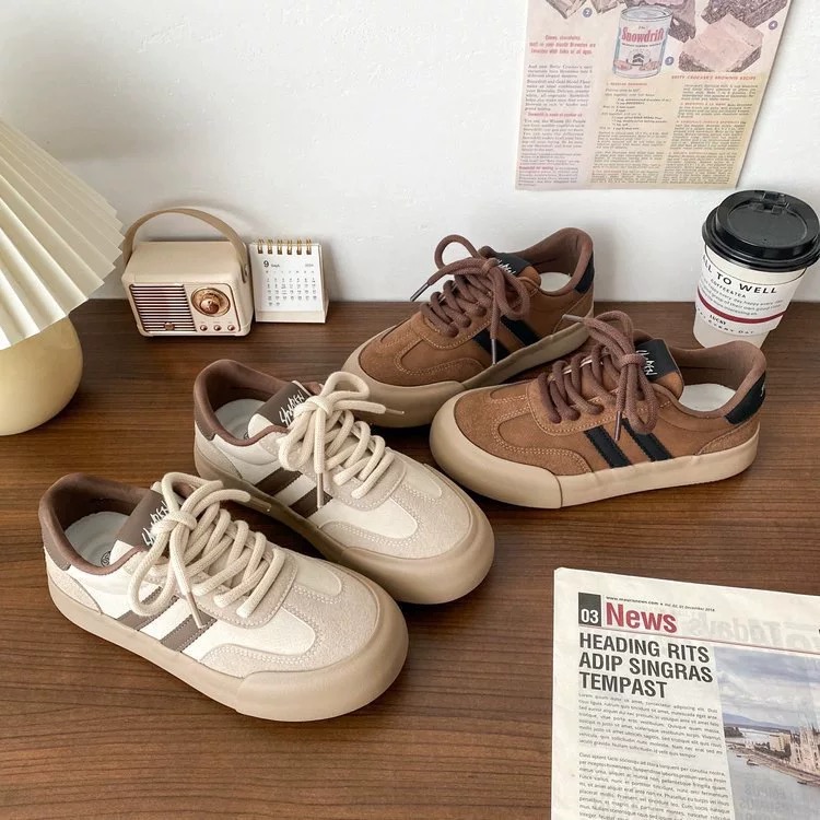  德训2025秋季新款复古百搭轻便透气小众增高运动休闲板鞋K-1