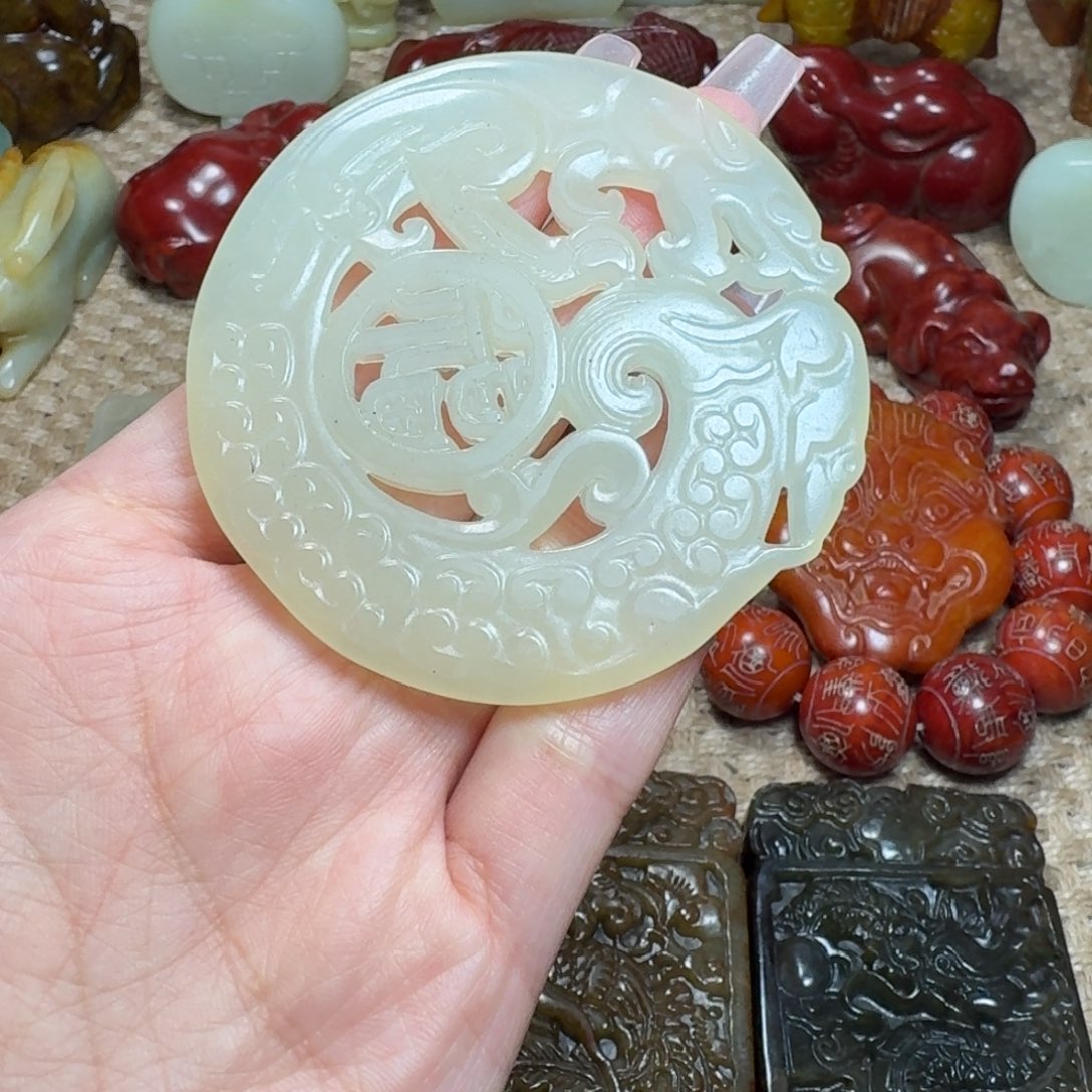 白玉菩提吊坠挂件