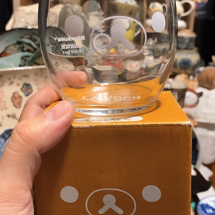 搪瓷全新带盒子轻松熊玻璃杯