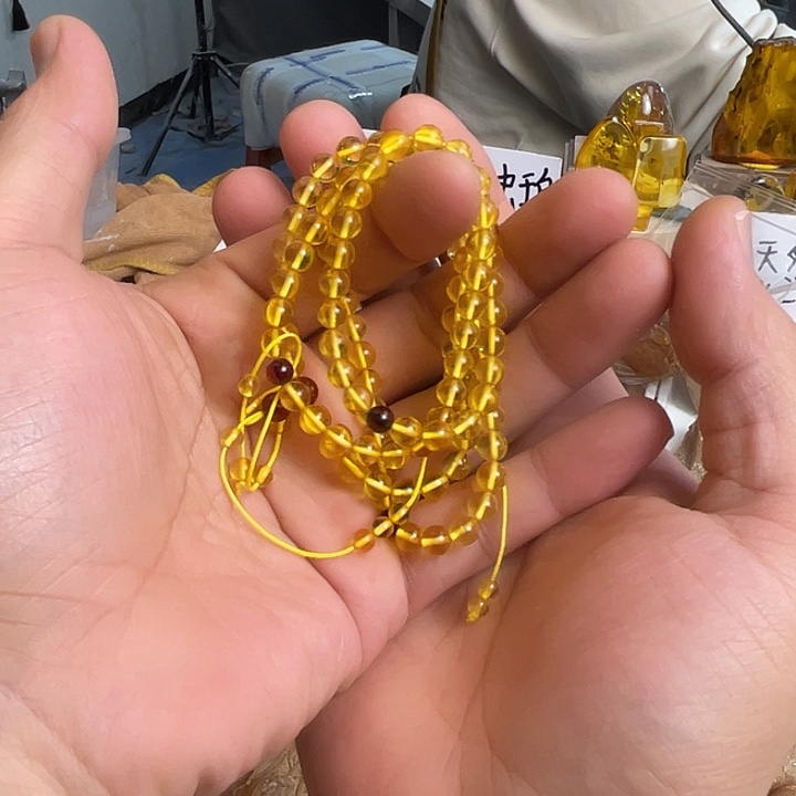 大***哥琥珀未镶嵌手链天然琥珀蜜蜡