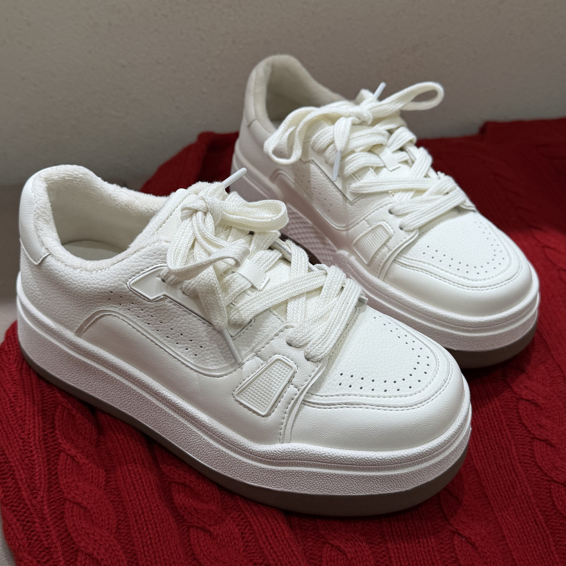 NXB 新品休闲加绒舒适小白鞋