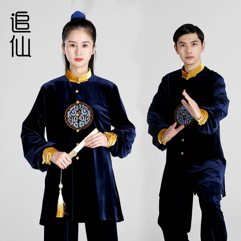 追仙太极秋冬新款加厚保暖太极服南韩绒太极服晨练演出服