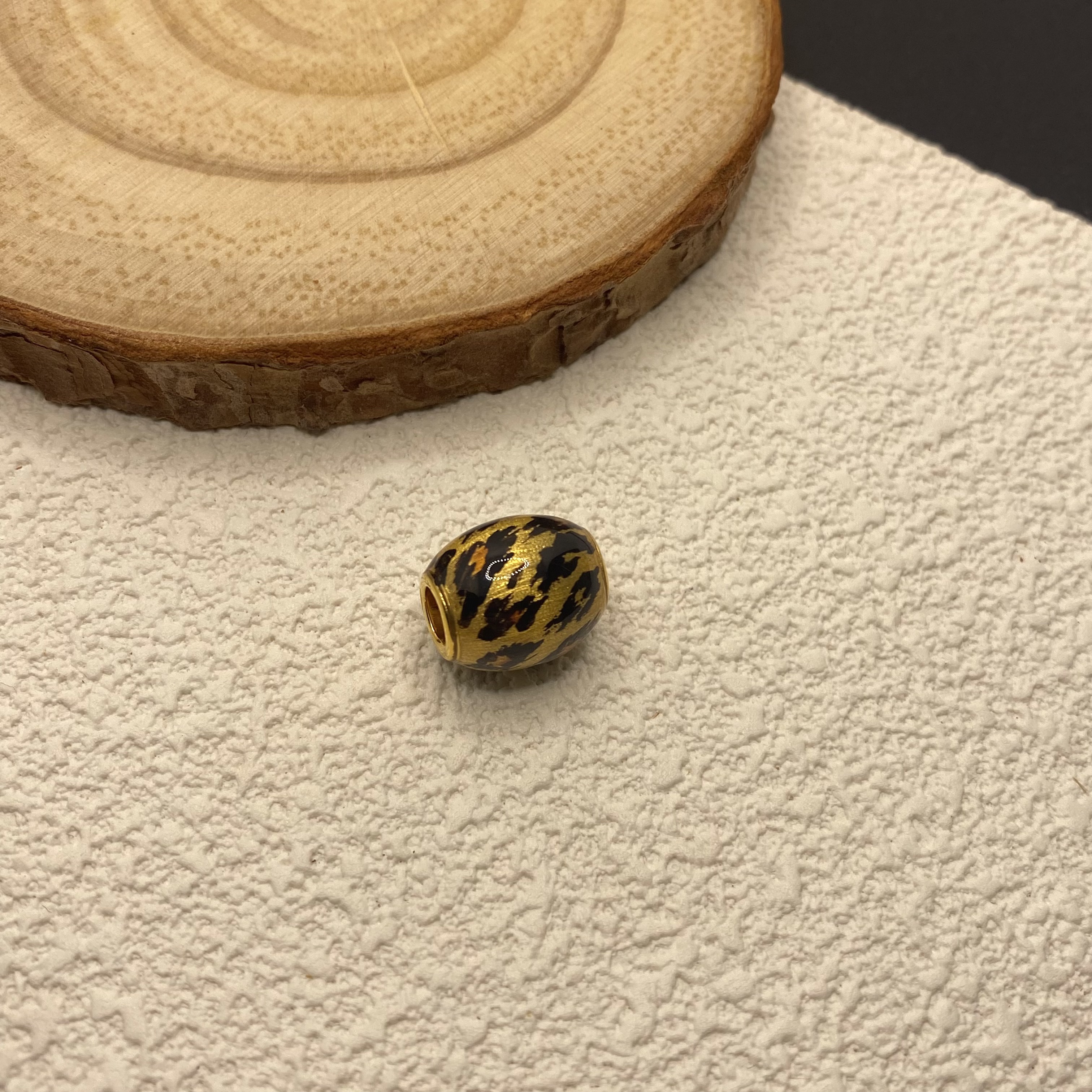 【金喜圆】足金999 5D豹纹路路通吊坠/带证书钢印 