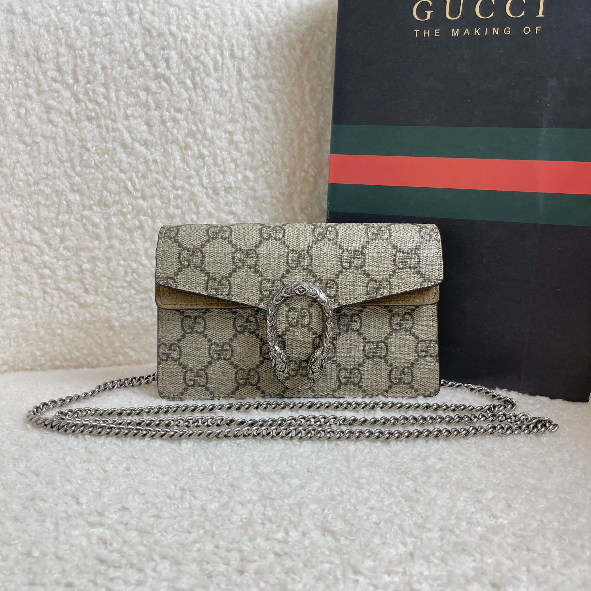 99新 GUCCI/古驰 卡其色mini酒 神woc/82850335/12期/代卖服务
