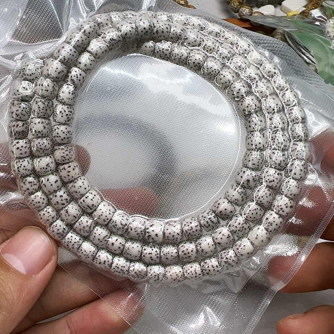 星月菩提手串85王者半臂原脂白河豚星月菩提108-76