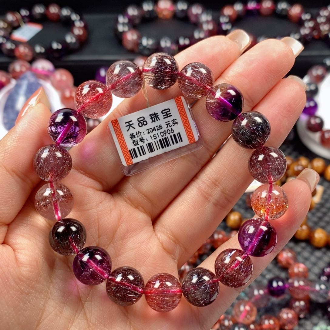 水晶手链未镶嵌紫***~超七1510906