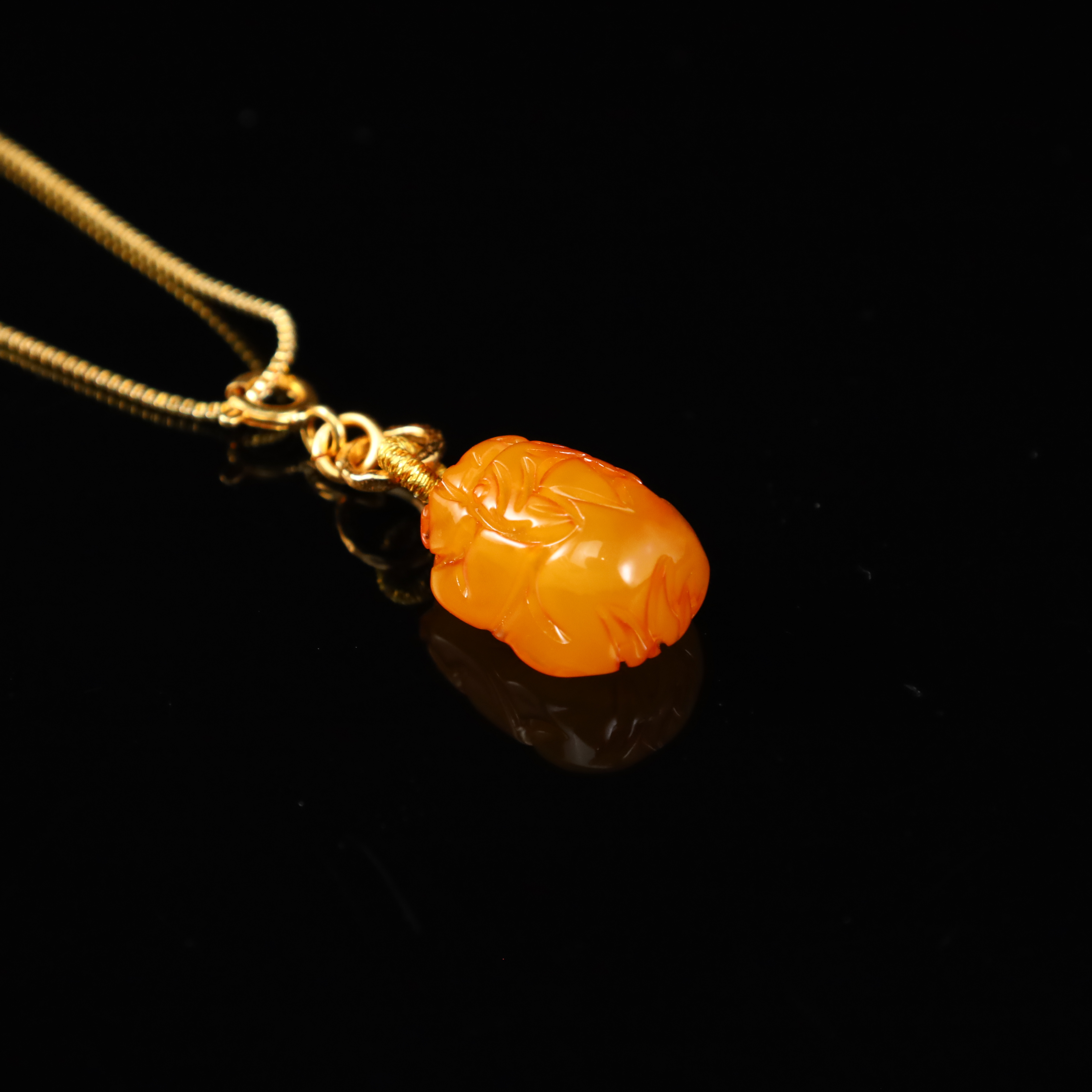 【浅蜜】 蜜蜡貔貅项链 YSZ5111518