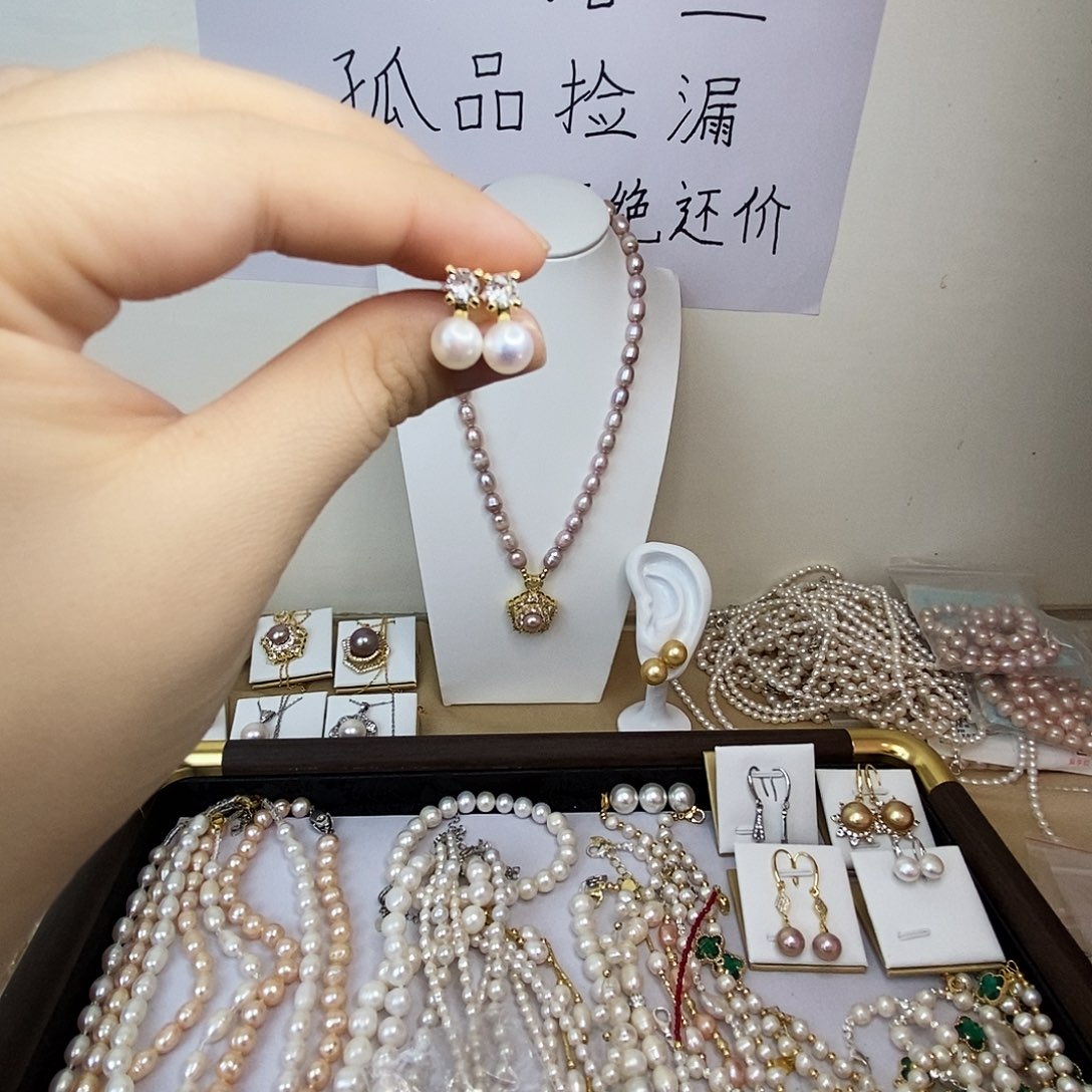 耳饰合金淡水珍珠