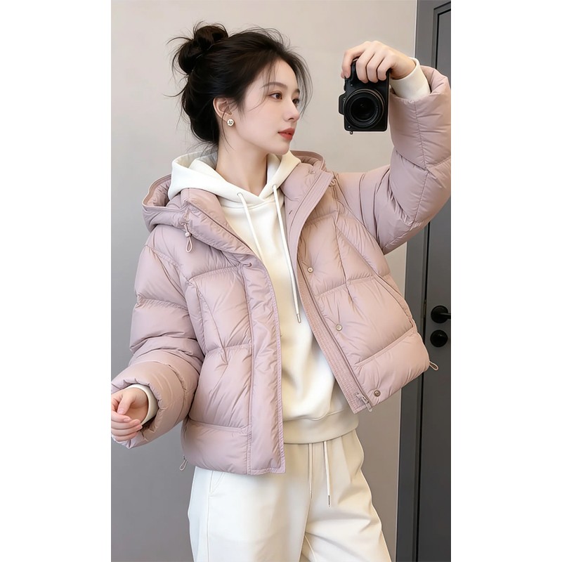 时尚韩系宽松连帽棉服女冬季温柔风休闲显瘦减龄百搭新款保暖外套