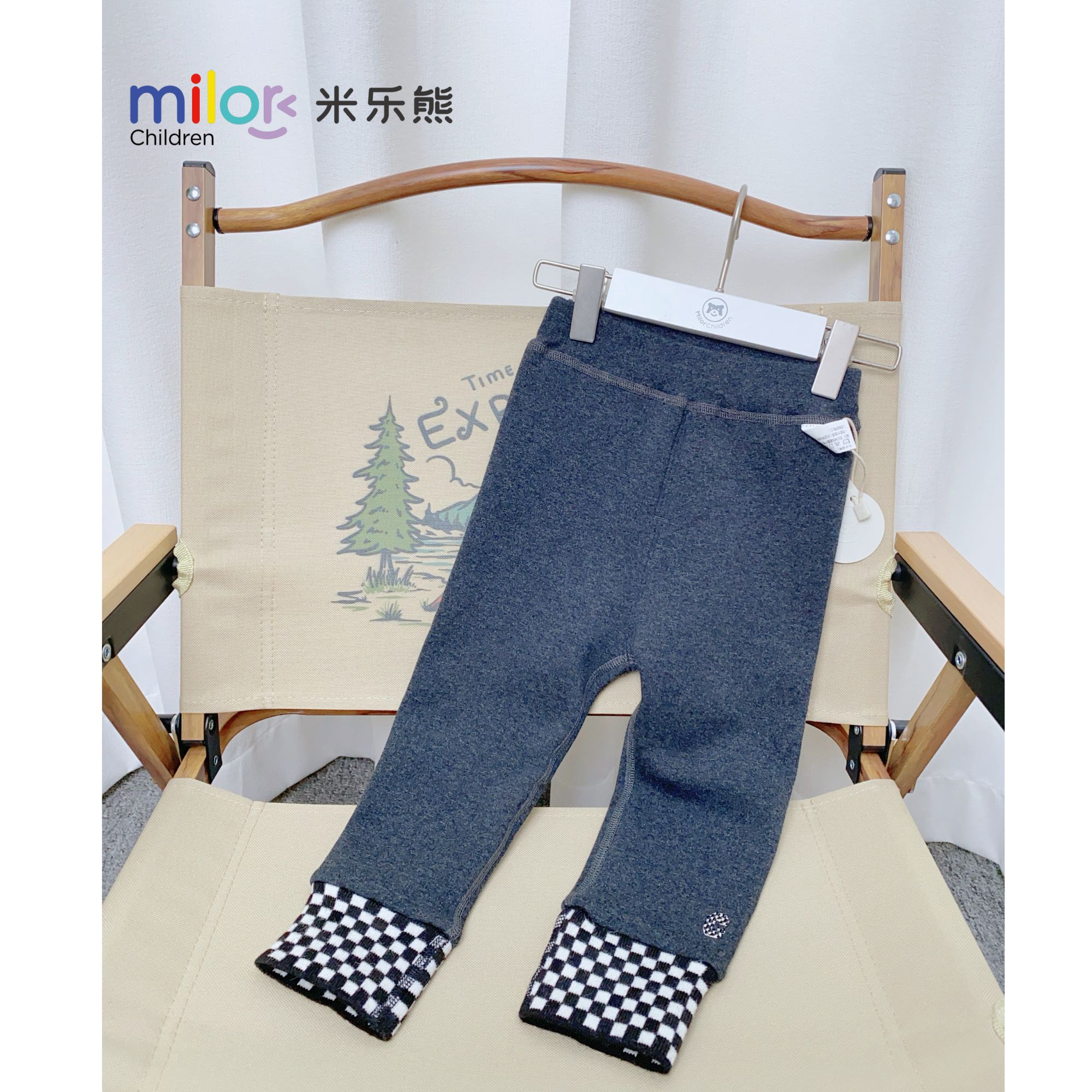 3153米乐熊 男女宝宝加绒打底裤儿童童装弹力打底裤长裤外穿