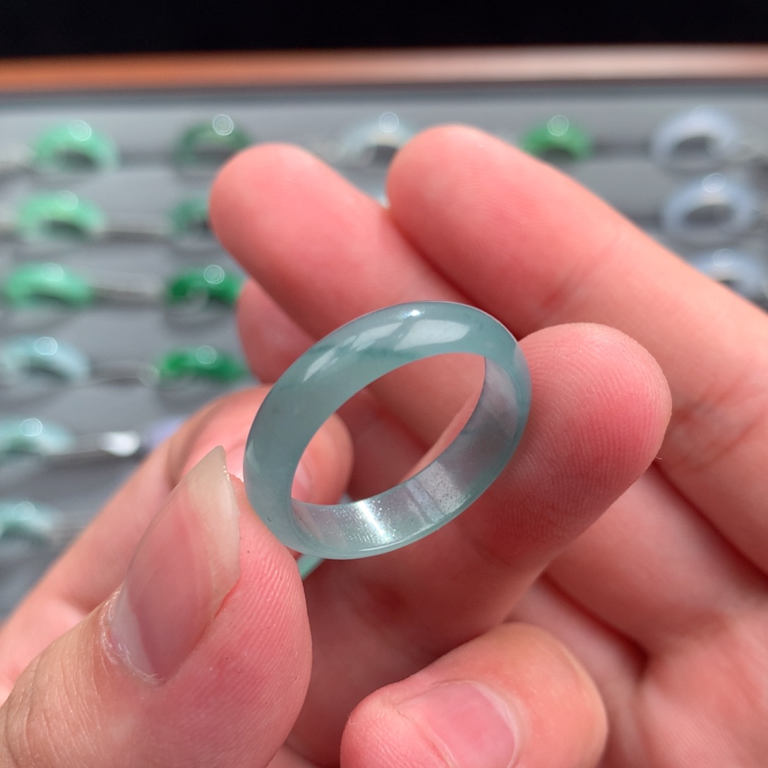 翡翠戒指未镶嵌天然23