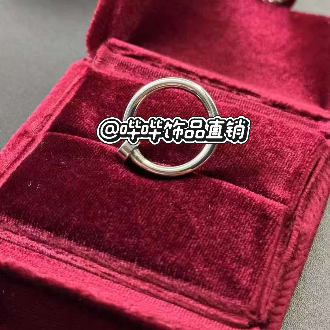 钛钢戒指  BIBI【钢色钉】戒指G045