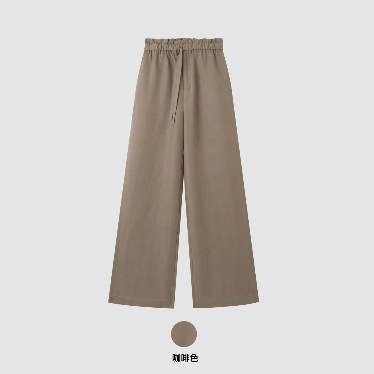 TongTwenty极简风天丝亚麻长裤时尚休闲女裤舒适百搭直筒裤夏8083