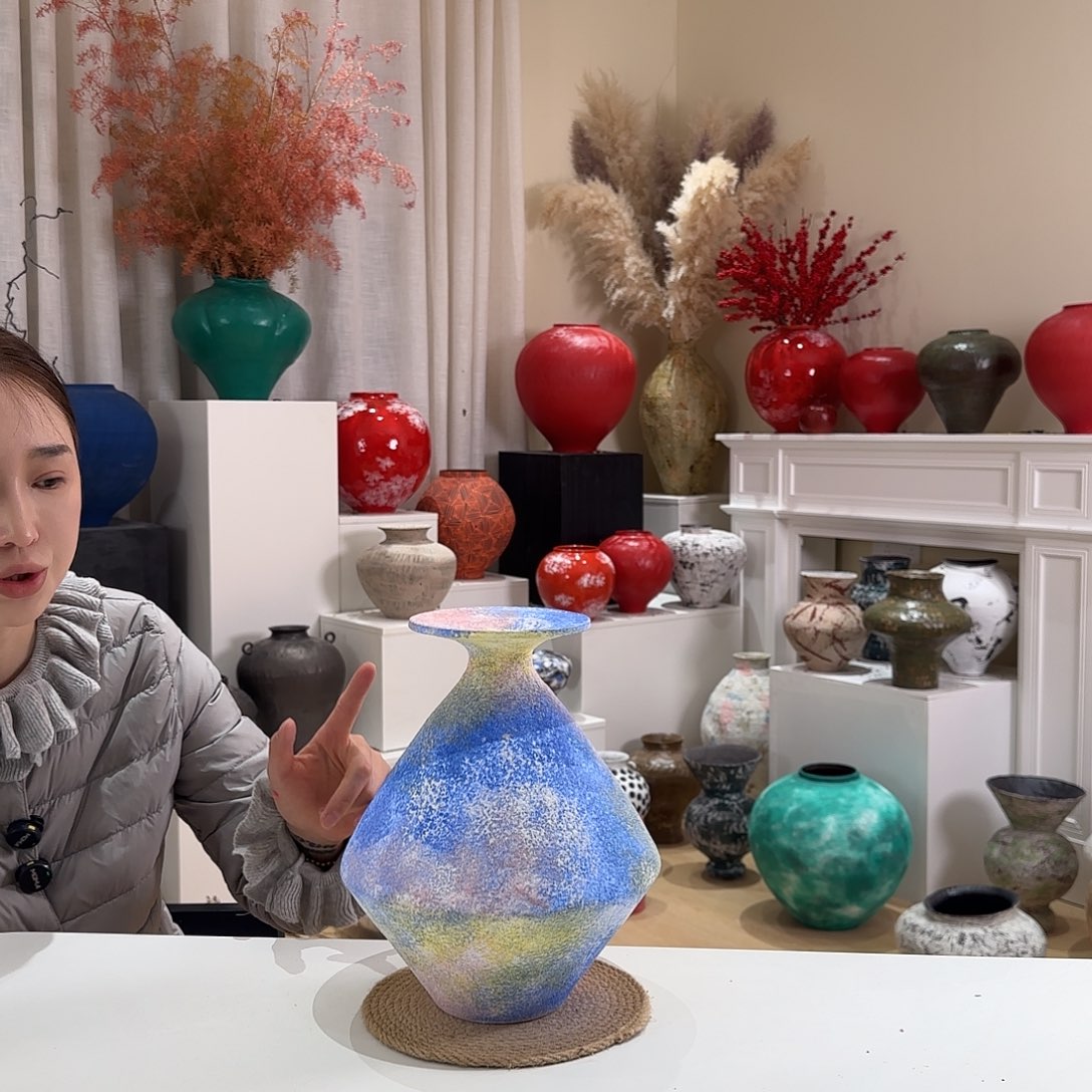 摆件花瓶口4高26闪拍100