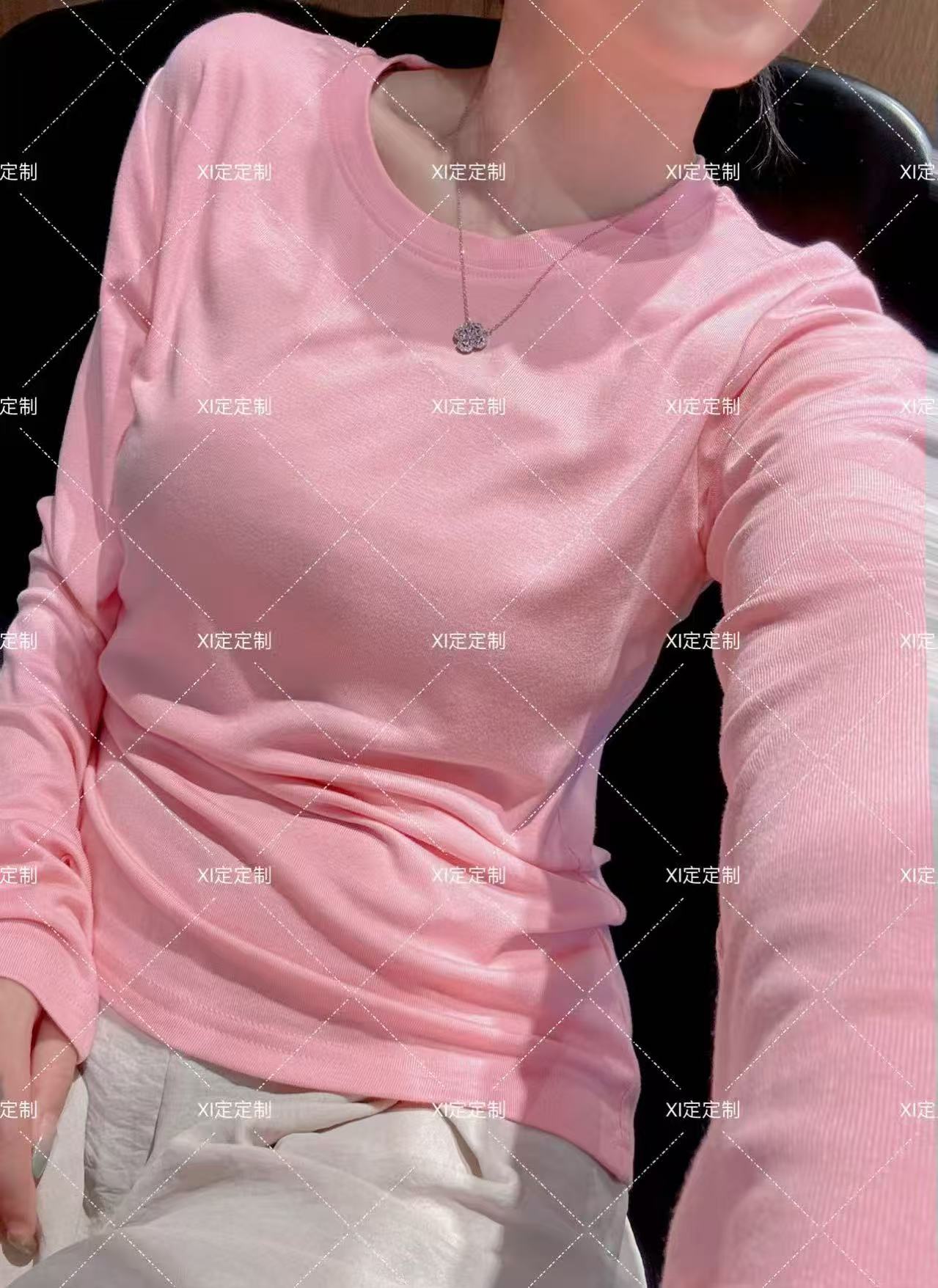 T新款纯色长袖秋款百搭打底衫女极简显瘦T恤洋气韩版女T恤2025