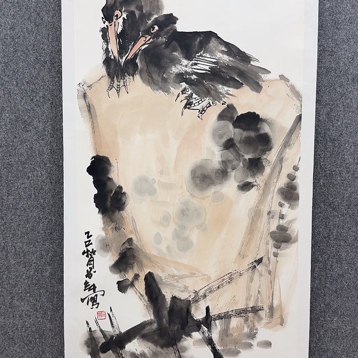 国画靳长年老师手绘作品