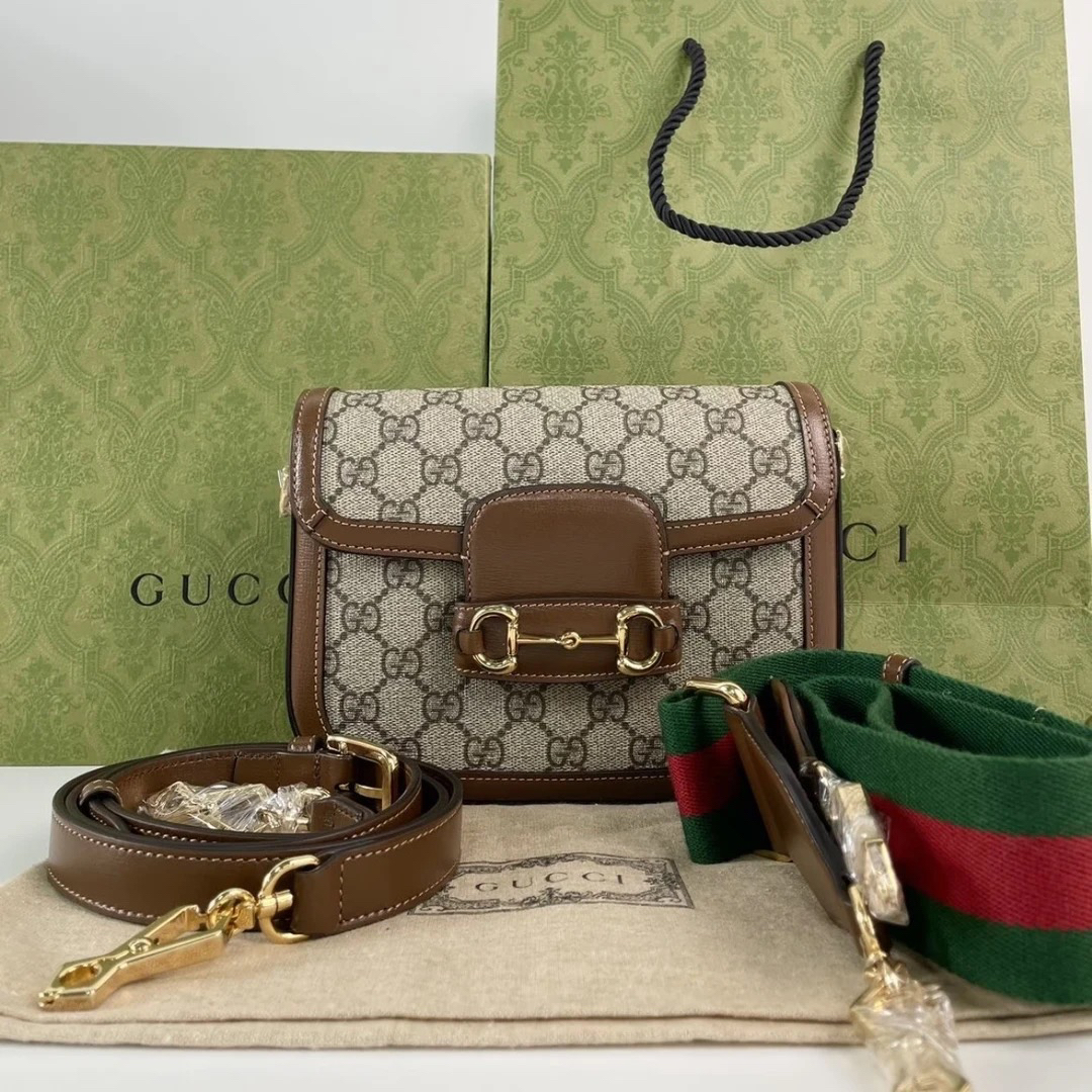 99新 GUCCI/古驰 Gucci老花mini1955斜挎包 25090098-02