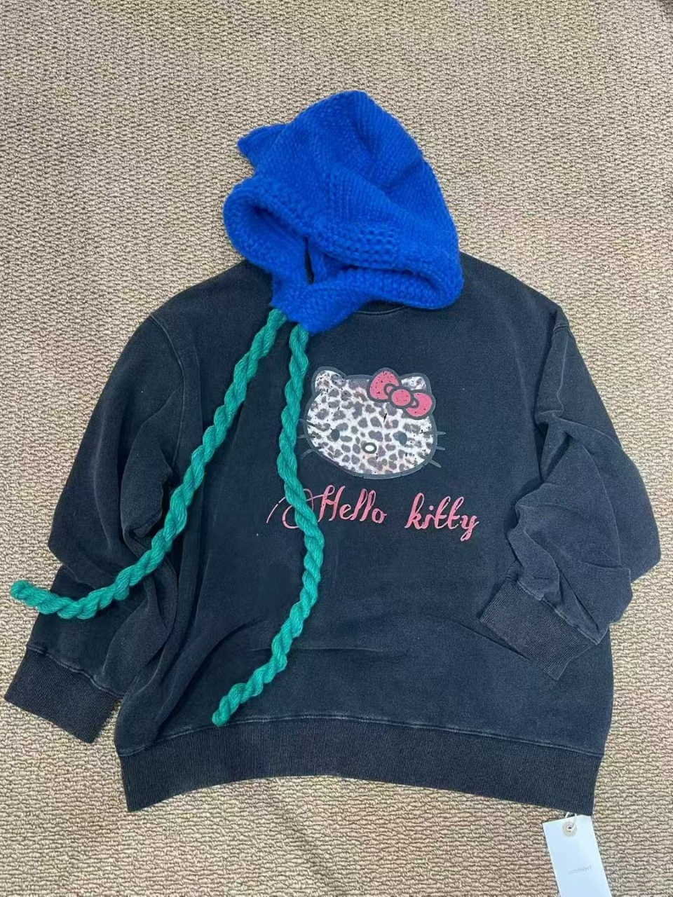 【主播推荐】豹纹KT毛圈洗水卫衣870A-10