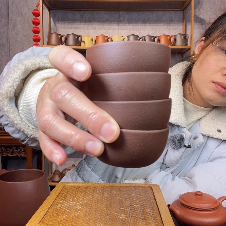 茶杯紫砂原矿紫砂杯