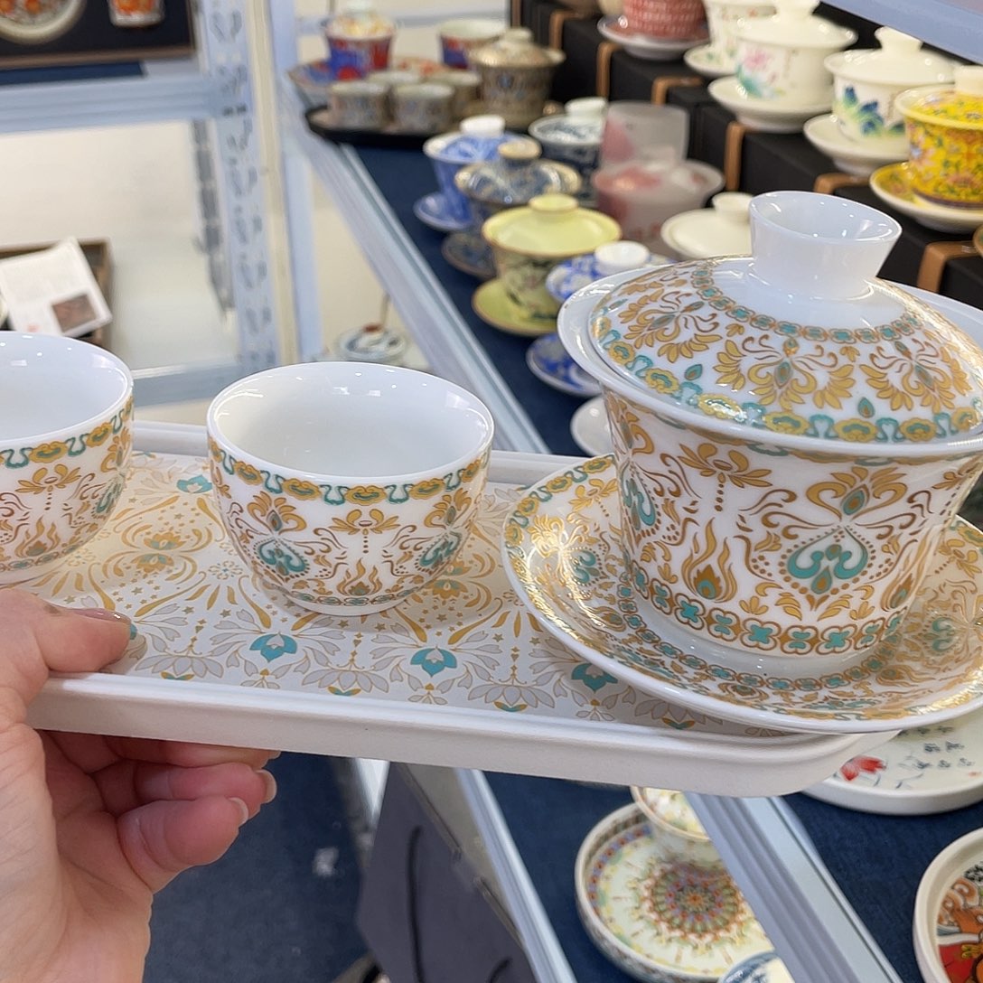 陶景德陶瓷盖碗茶具