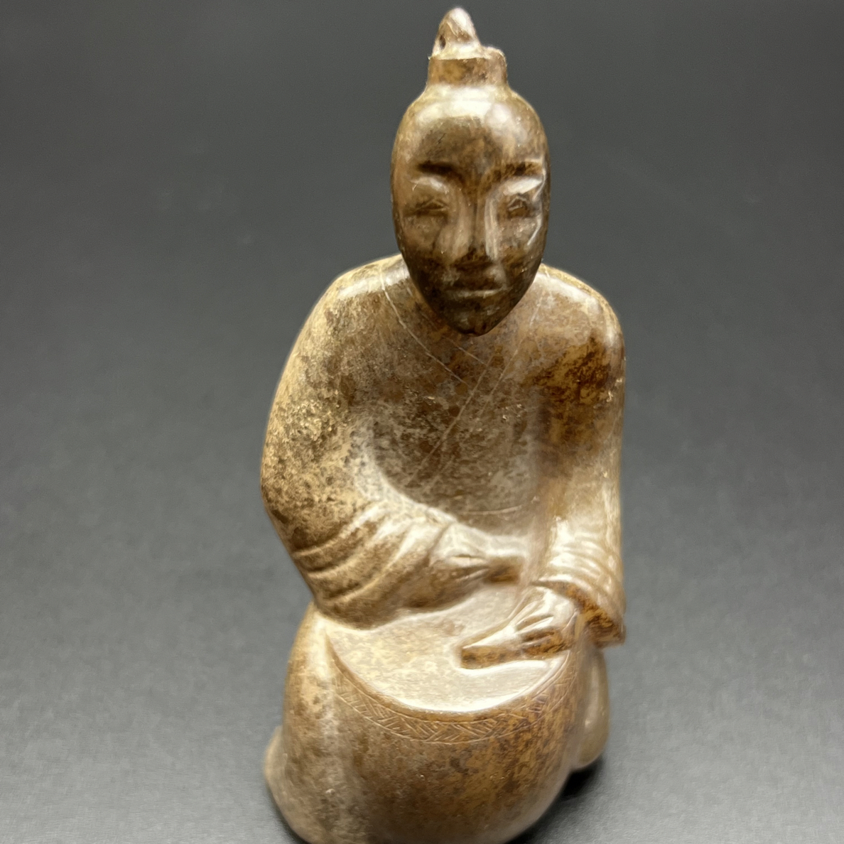 和田玉，汉代风格玉乐俑