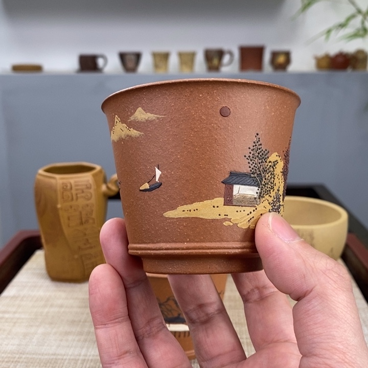 紫砂茶杯宜兴紫砂主人杯