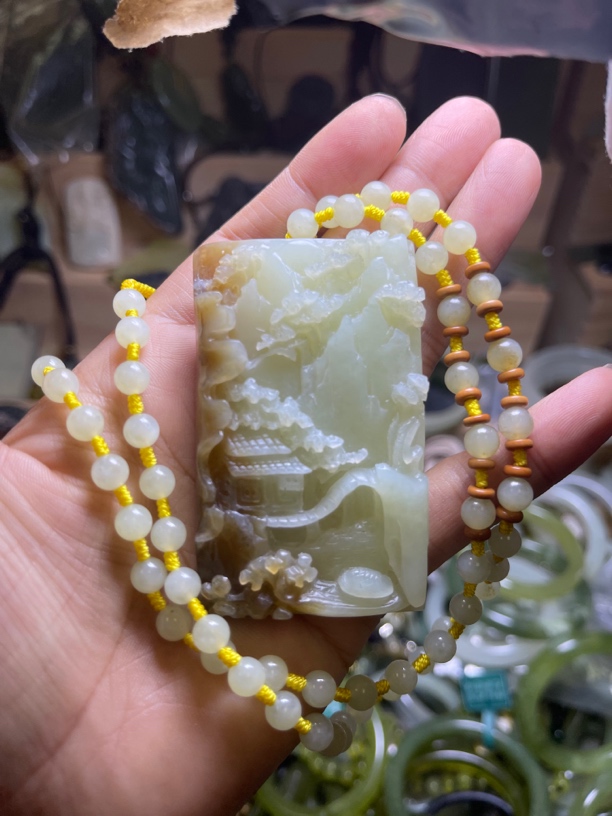 糖料山水意境精美大气适合男女佩戴