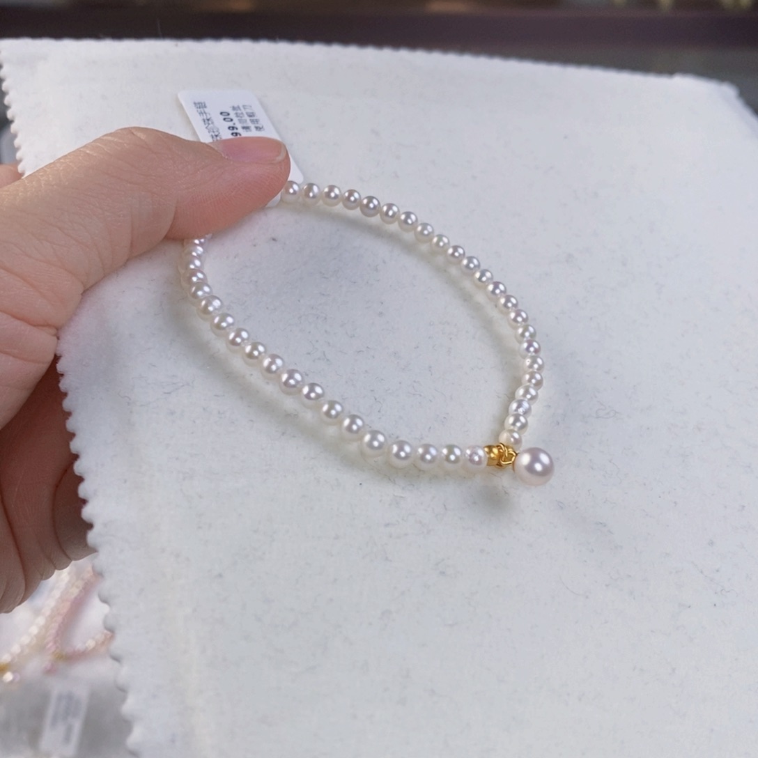 淡水珍珠手绳银S925镶嵌