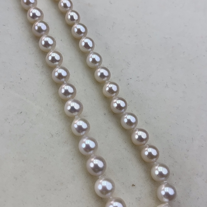 淡水珍珠颈饰银S925镶嵌卡7.5极光炫彩高品