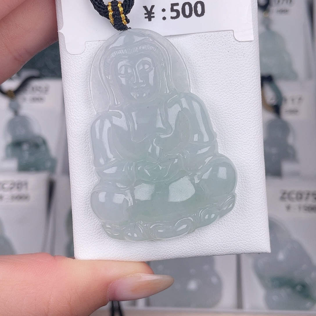 翡翠未镶嵌颈饰zc126