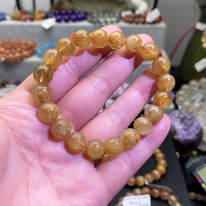 水晶手链未镶嵌S****0金发晶9+