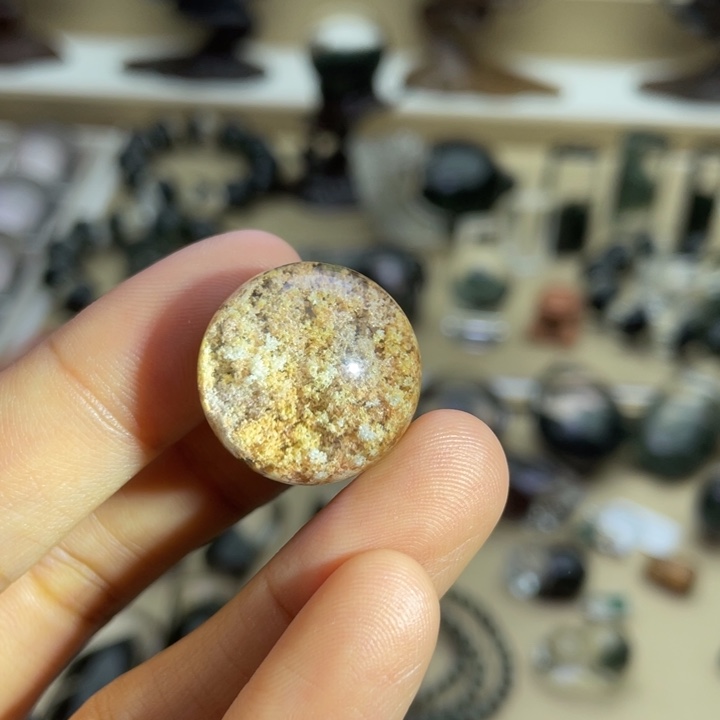 未镶嵌手链水晶黄幽灵单珠定制