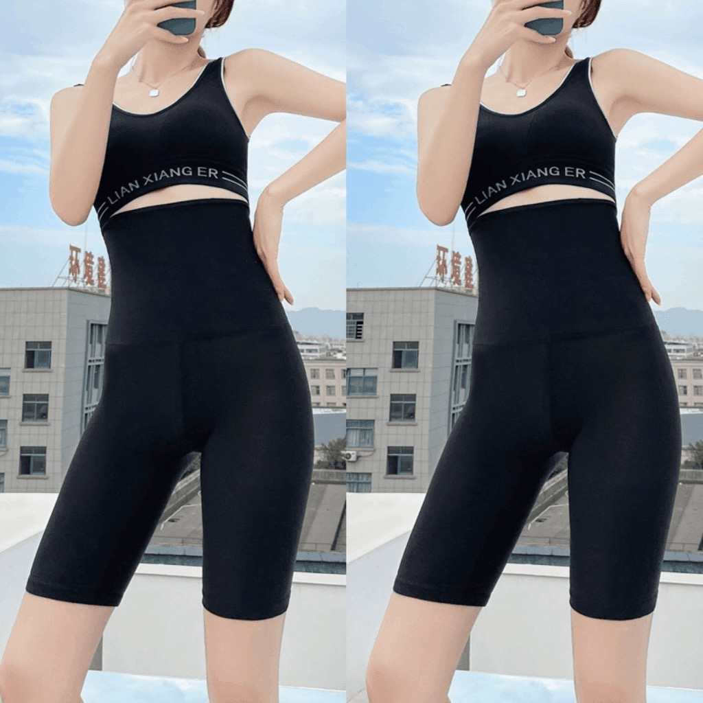 新款大码1128瑜伽高腰紧身塑形提臀显瘦透气塑型防走光鲨鱼裤