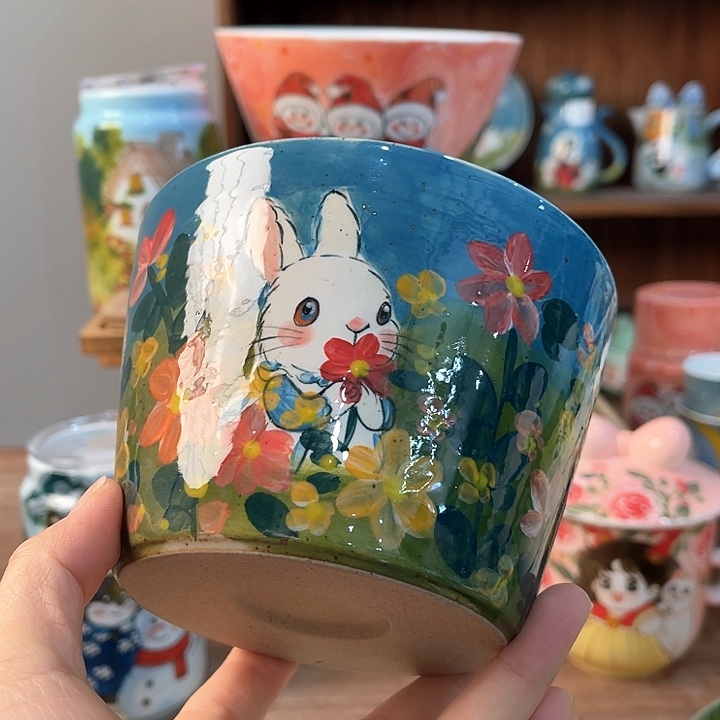 陶景德镇釉下手绘陶瓷 