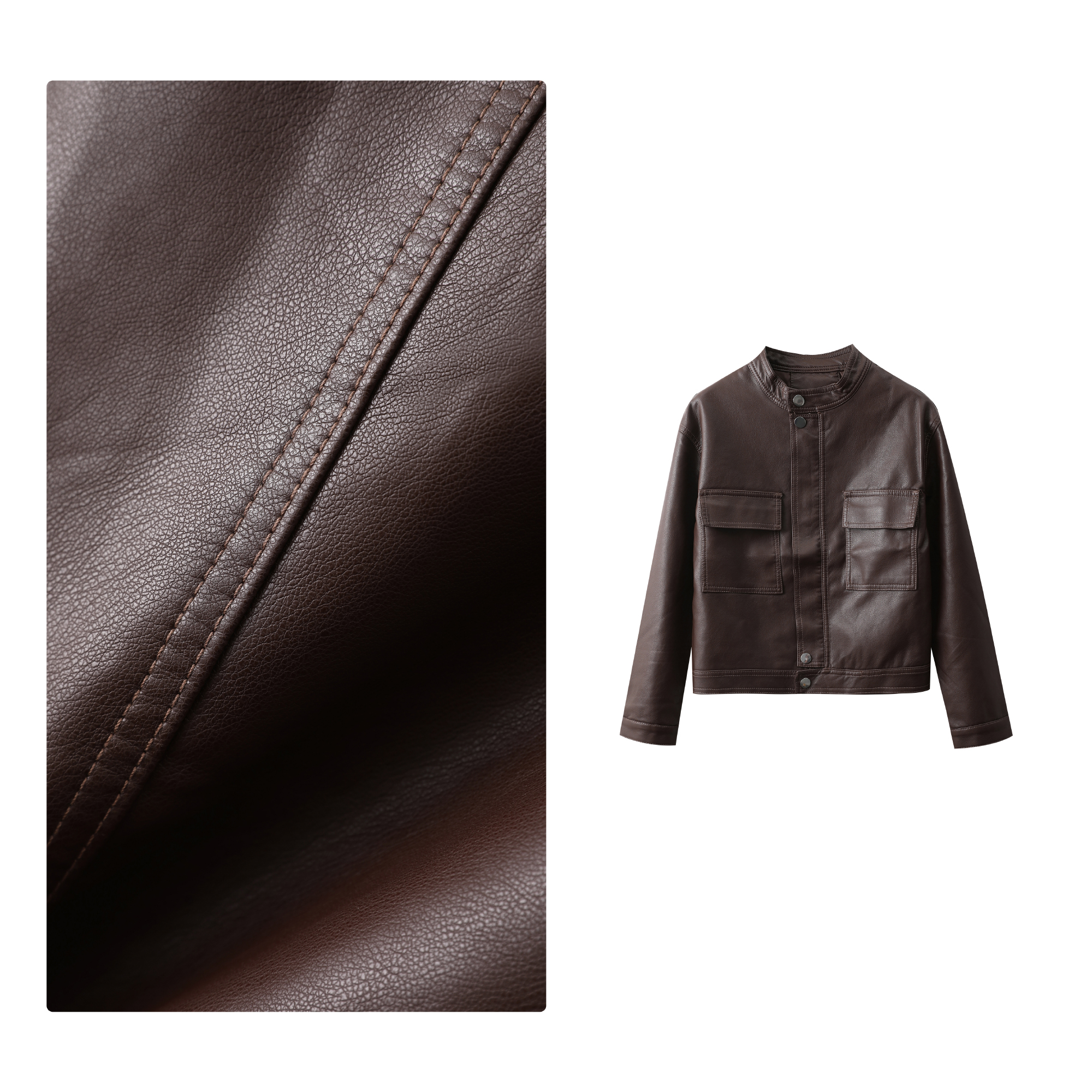 B 门店89&9！摩根皮衣」高质感蛋白皮宽松休闲夹克外套上衣女C23495