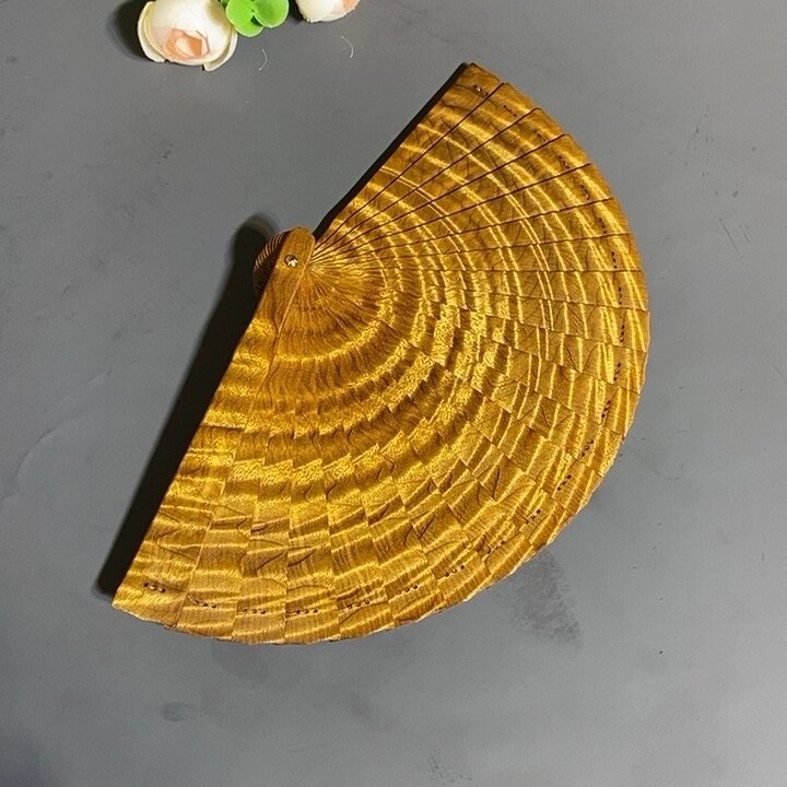 金丝楠小叶桢楠迷你扇苏扇15cm（闪电凤尾）
