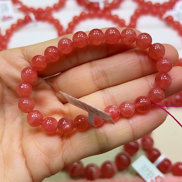 菱锰矿（红纹石）手串未镶嵌