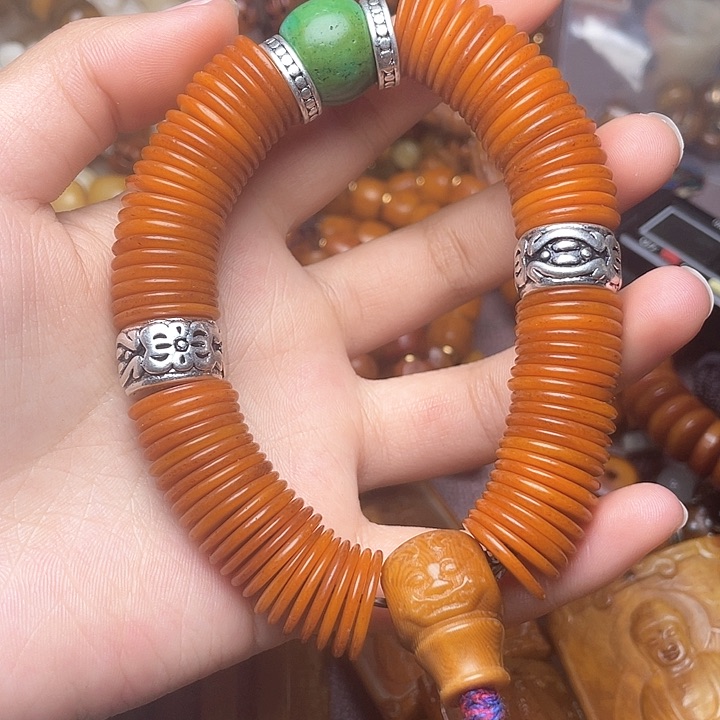 牛骨手串/手链牦牛骨药片手持