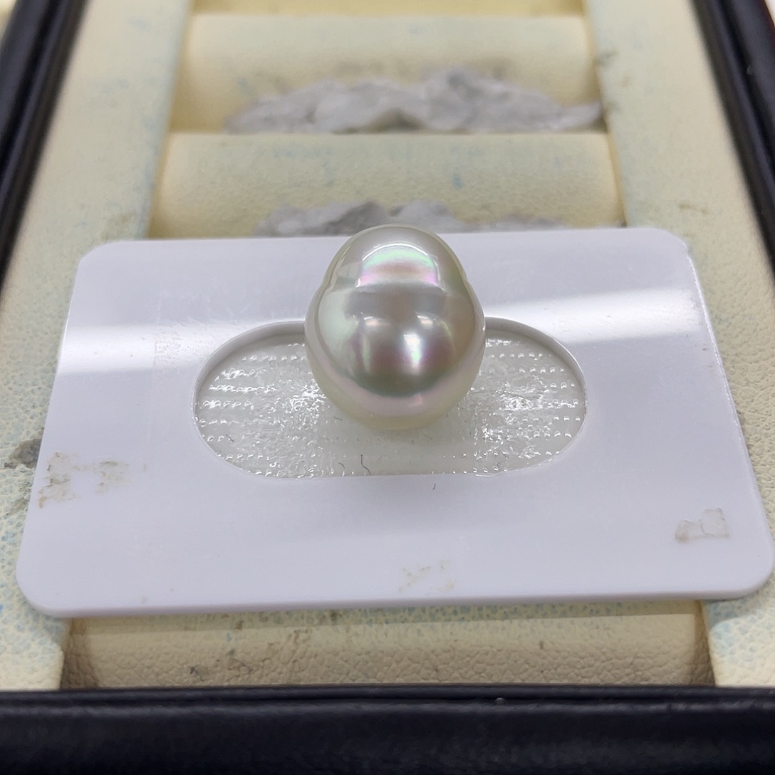海水珍珠未镶嵌裸珠澳白12-13mm