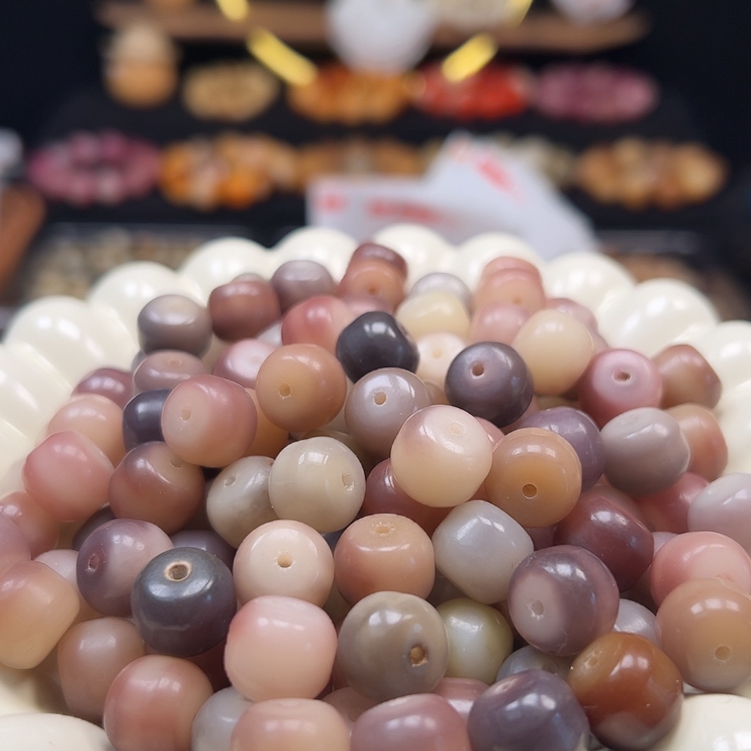 菩提根/象牙果手串卡13非料紫水晶汗宝桶110颗