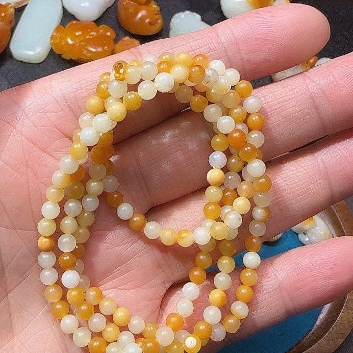 H***o和田玉未镶嵌颈饰